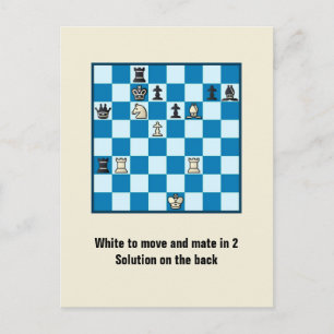 Échecs Mate Dans 2 Puzzle #1 Carte Postale