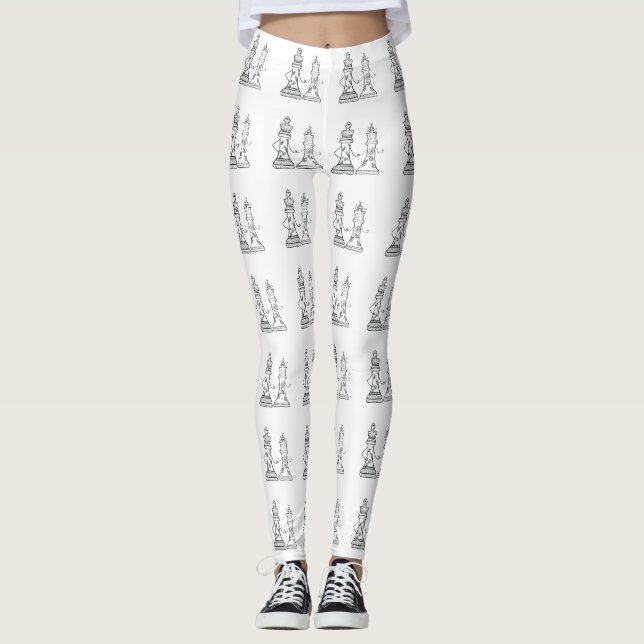 Échecs, Queen & King Leggings (Devant)