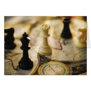 Échecs sur l'ancienne carte du monde