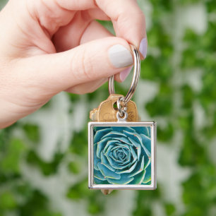 Echeveria Rosette, Secret Garden of Marrakech Keychain
