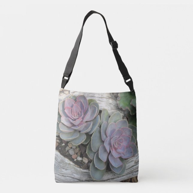 Echeveria Succulent Crossbody Bag (Back)