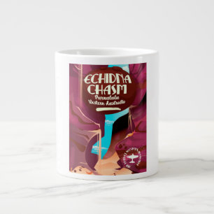 Echidna Chasm cartoon travel poster Large Coffee Mug