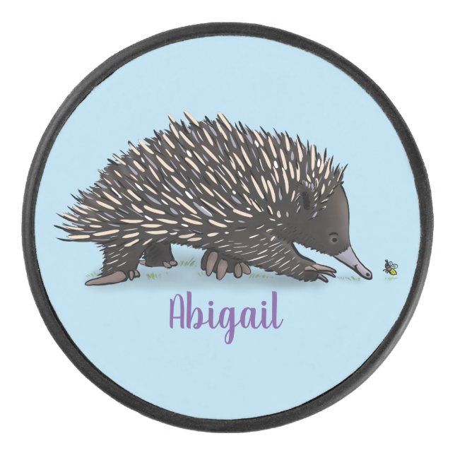 Echidna mignonne avec dessin animé d'abeille (Devant)
