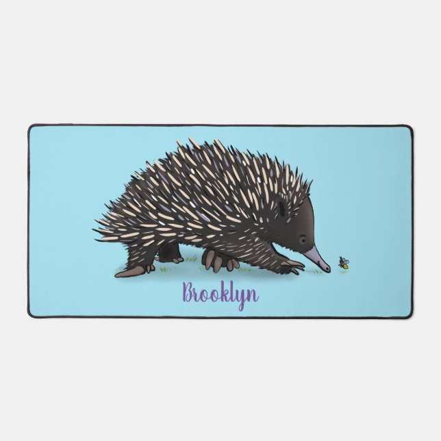Echidna mignonne avec dessin animé d'abeille (Recto)