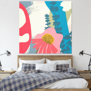 Echinacea Abstract Artistic Modern Colour Blocks   Canvas Print