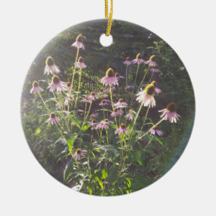 Echinacea Flowers in the Sun Ceramic Ornament