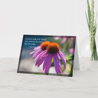 Echinacea Nature Quote Blank Card