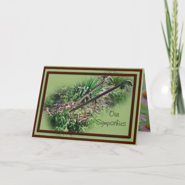 Echinacea & Old Cultivator-customize any occasion Card (Front)