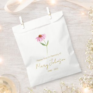 Echinacea Simple Seed packet Funeral Favour Bag