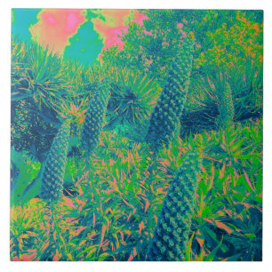 Echium Flowers Tropical Vibe Tile
