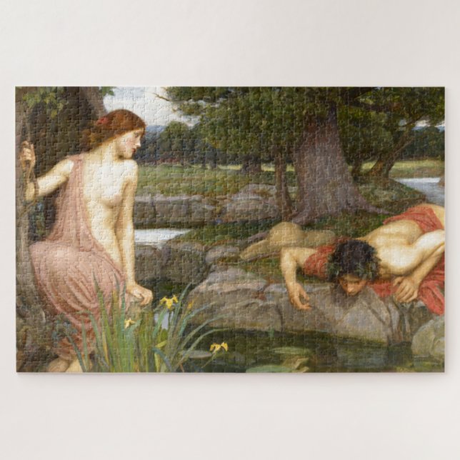 Echo and Narcissus by John William Waterhouse Jigsaw Puzzle (Horizontal)
