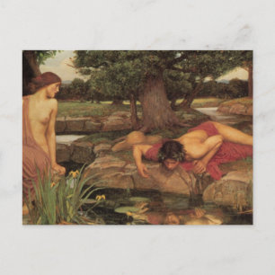 Echo and Narcissus fine art Holiday Postcard