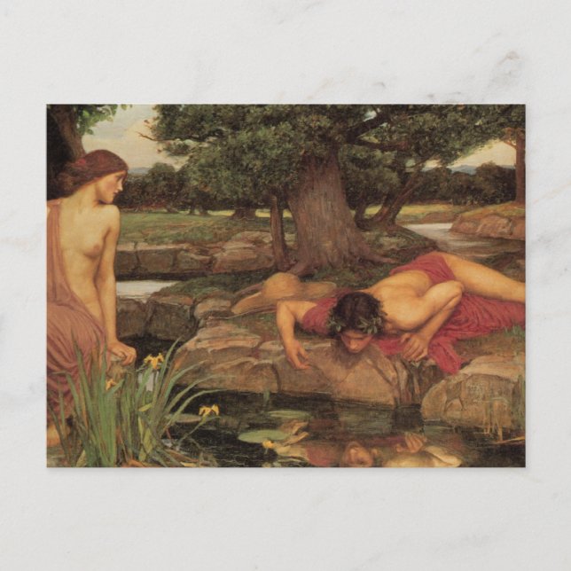 Echo and Narcissus fine art Postcard (Front)