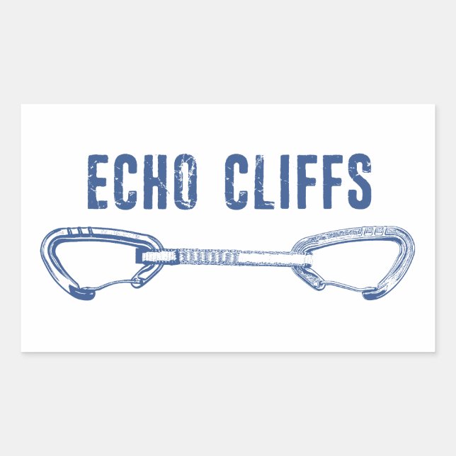 Echo Cliffs California Rock Climbing Quickdraw Sticker (Front)