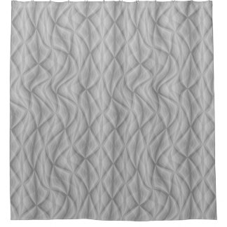 Echo Curves  – Retro Geometric Shower Curtain