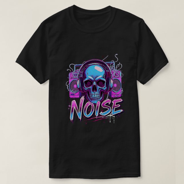 Echo le bruit - Boombox Skull Streetwear T-Shirt (Design devant)