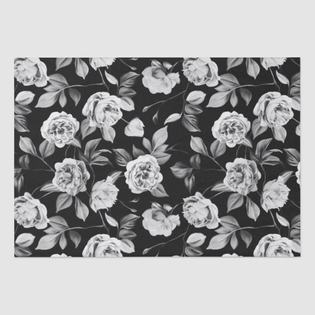 ECHO MODERN BOTANICAL FLORAL PATTERN TISSUE PAPER (Front)