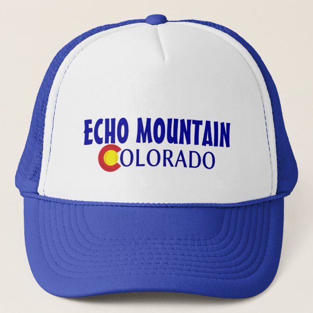 Echo Mountain Colorado simple blue hat (Front)