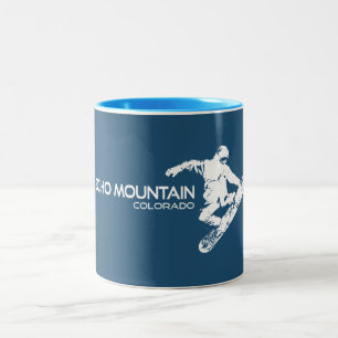 Echo Mountain Colorado Snowboarder Two-Tone Coffee Mug