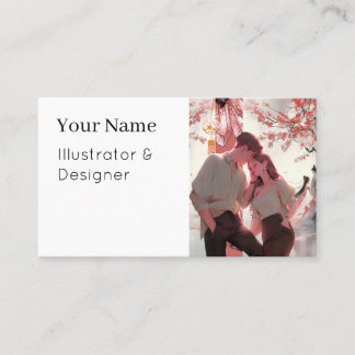 Echo of Destiny: Eternal Love under Cherry Blossom Business Card