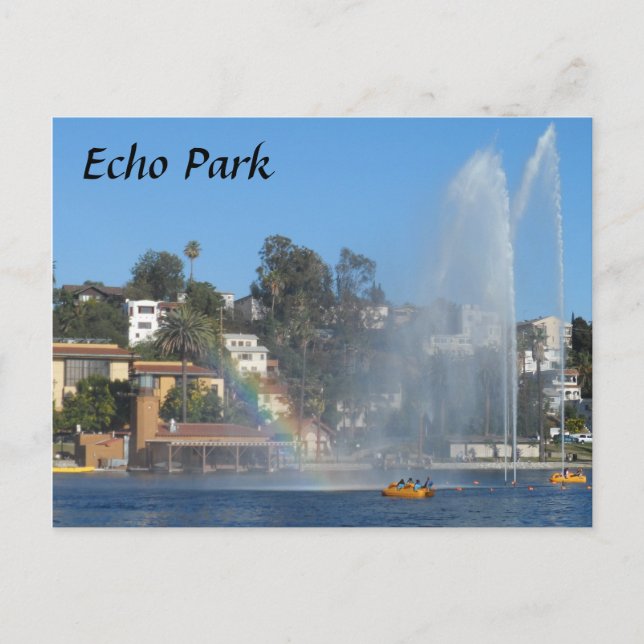 Echo Park Lake Postcard (Front)