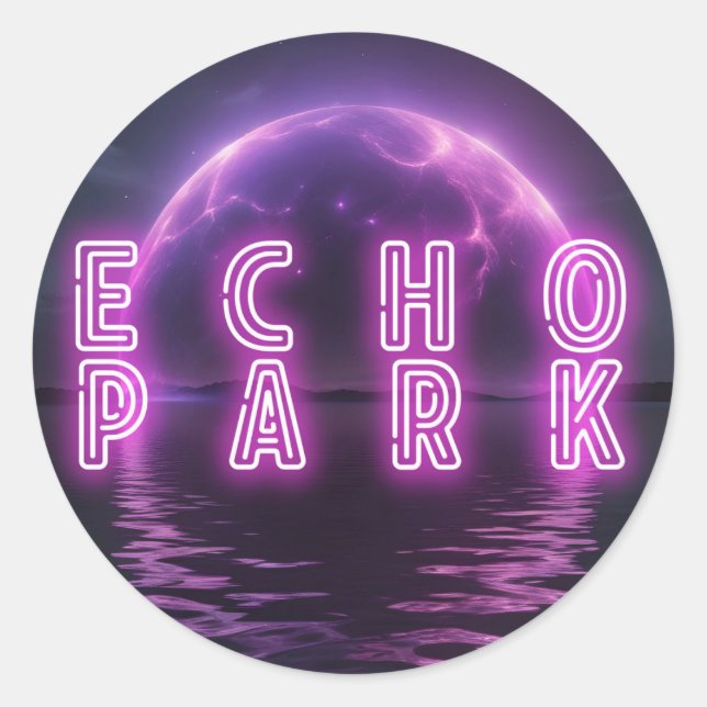 ECHO PARK NIGHtKLUB badge Classic Round Sticker (Front)