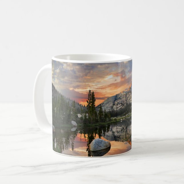 Echo Peaks Sunset from Echo Lake - Yosemite Coffee Mug (Front Left)