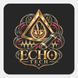 Echo Tech - Echocardiographer - Sonographer Square Sticker
