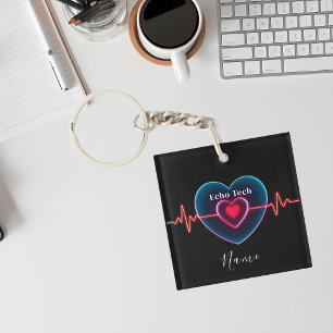 Echo Tech   Heartbeat   EKG Keychain