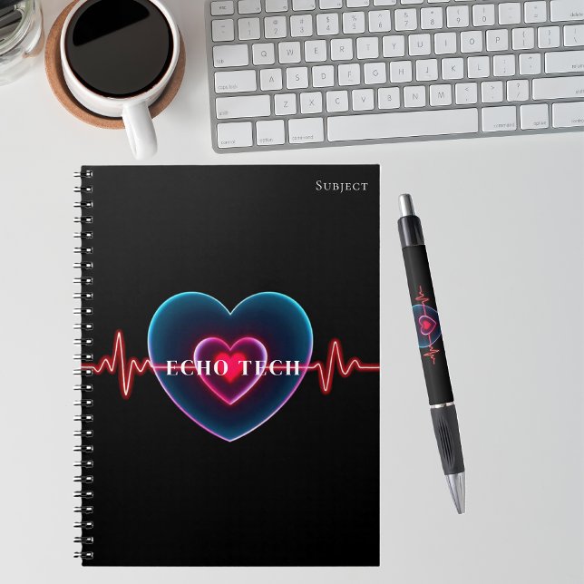 Echo Tech | Heartbeat | EKG Notebook (Echo Tech _ Heartbeat _ EKG Notebook-Cardiac Sonographer Notebook)