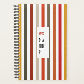Echo Trails 2026 Planner – Earthy Hues Stripes