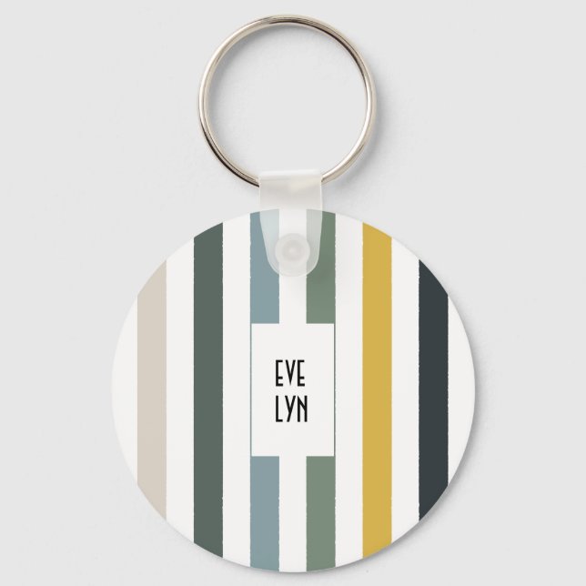 Echo Trails Custom Metal Keyring – Blue/Green Hues (Back)