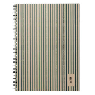 Echo Trails Matcha Green Striped Journal