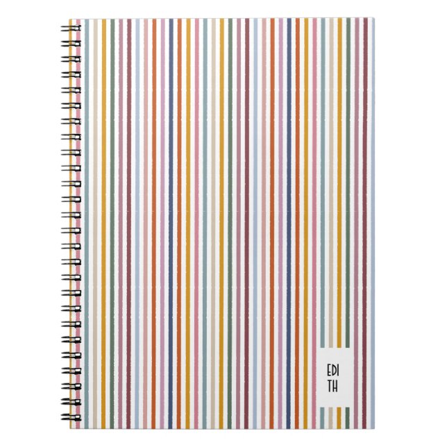 Echo Trails Multicolor Striped Journal (Front)