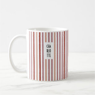 Echo Trails Nom Personnalisé Mug - Bandes Roses