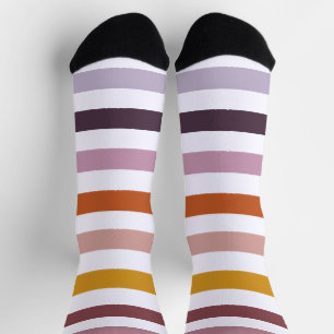 Echo Trails Striped Sustainable Socks - Pink Hues