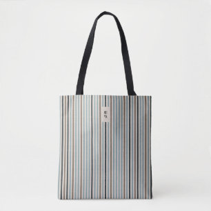 Echo Trails Tote Bag – Blue/Neutral Stripes
