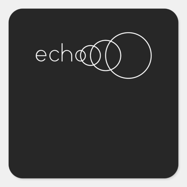 Echo Word Picture Word Sound Echo Square Sticker (Front)