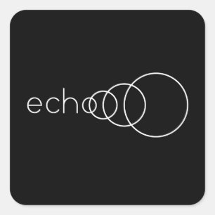 Echo Word Picture Word Sound Echo Square Sticker