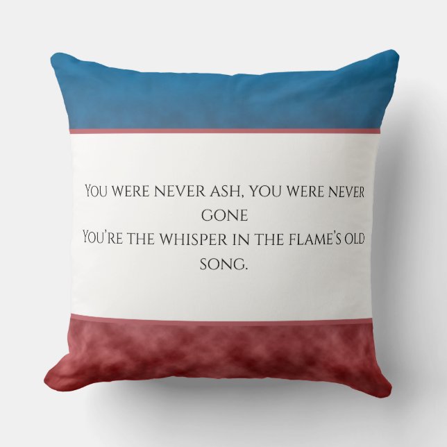 Echoes in Bluefire Throw Pillow (Front)