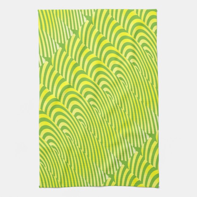 Echoes in Lemon and Lime Kitchen Towel (Vertical)