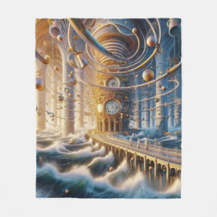 Echoes of '73: The Chronos Ocean's Labyrinth Fleece Blanket
