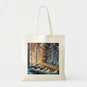 Echoes of '73: The Chronos Ocean's Labyrinth Tote Bag