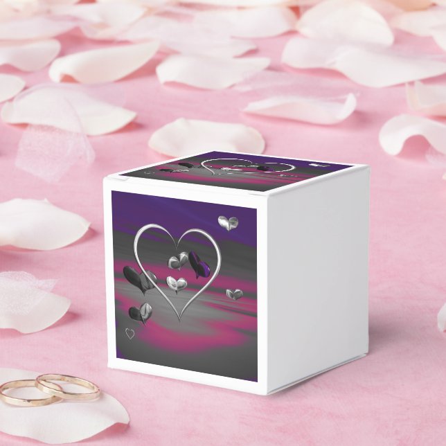 Echoes of a Metallic Romance  Favor Box (Wedding)