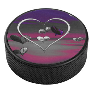 Echoes of a Metallic Romance Hockey Puck