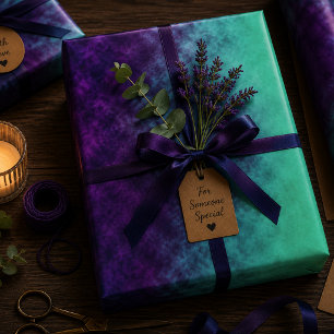 Echoes of Amethyst Tide Wrapping Paper Sheet
