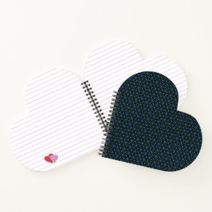 Echoes of Eternity Heart Shaped Notebook