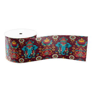 Echoes of Light, Steps of Grace Diwali Grosgrain Ribbon