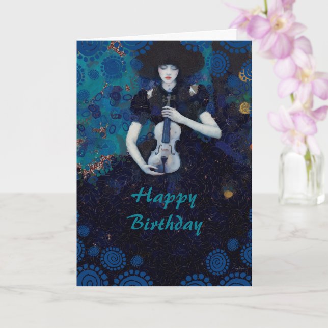 Echoes of Silence: A Violin’s Song of Healing Card (Orchid)