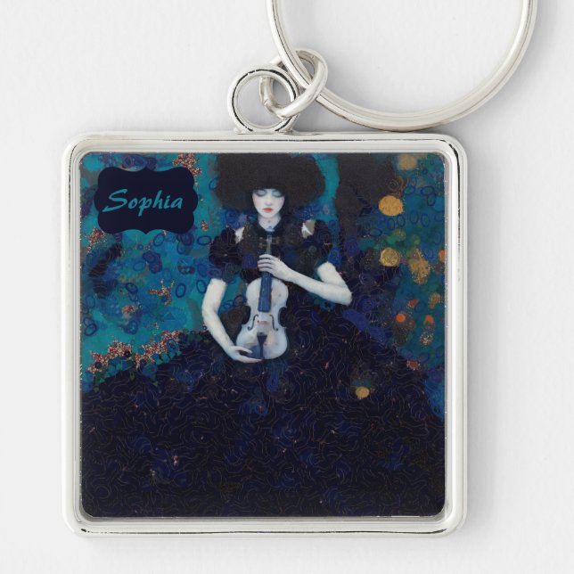 Echoes of Silence: A Violin’s Song of Healing Keychain (Front)